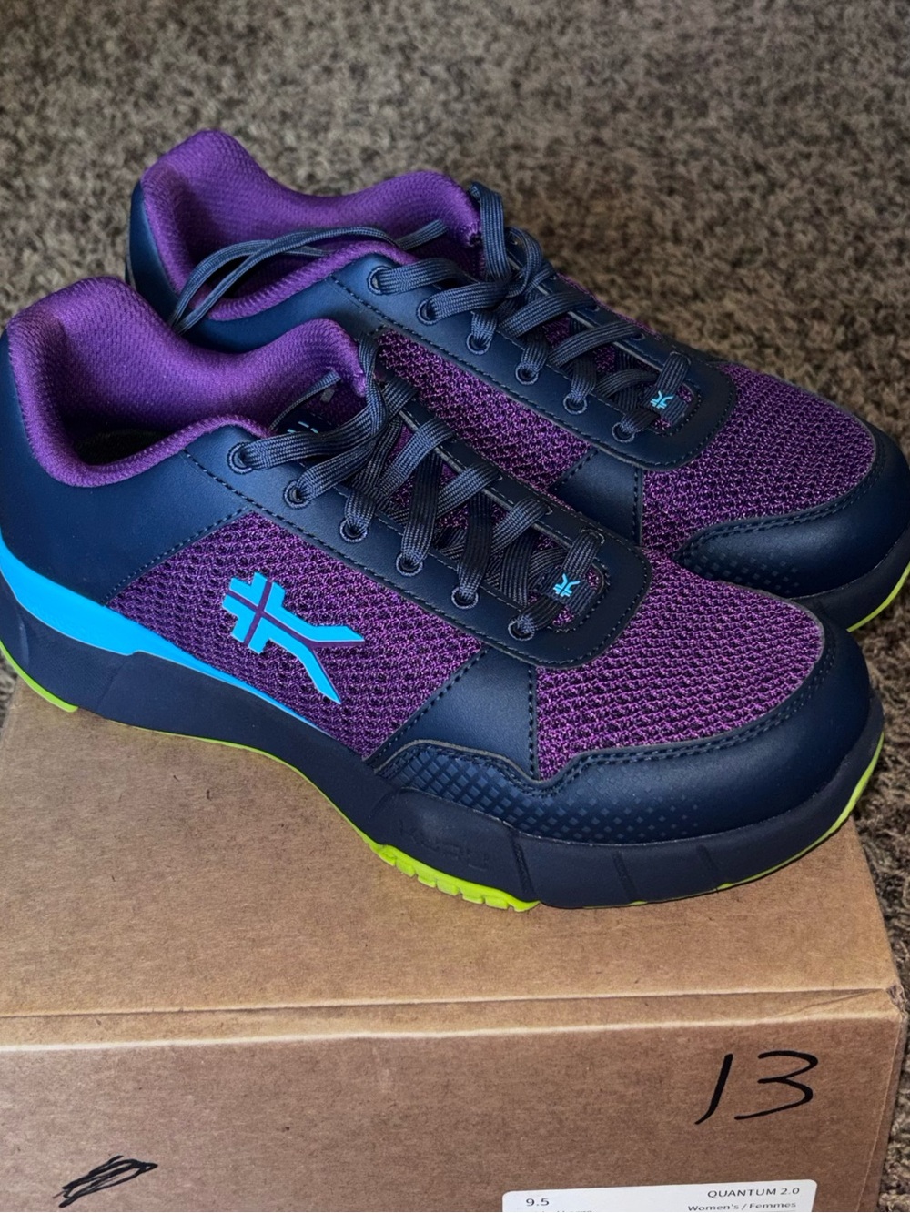 Kuru Quantum 2.0 Womens Size 9.5 Wide Grape Athletic Running Shoes Sneakers New - Picture 1 of 7